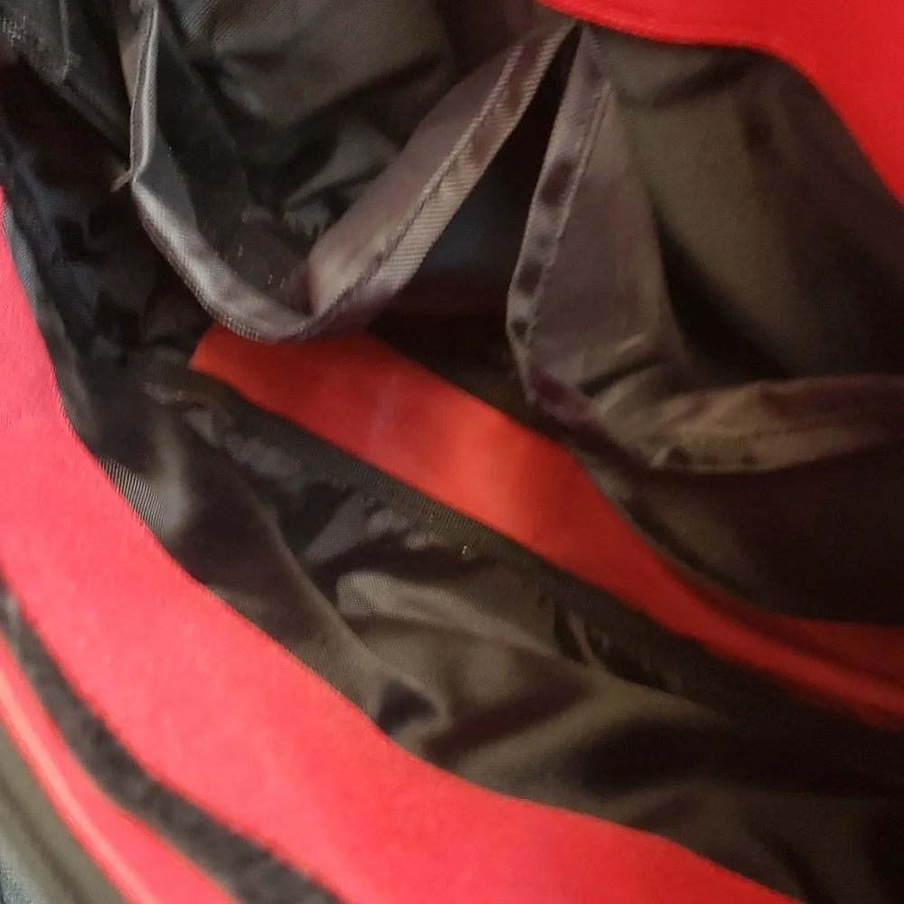 Skip Hop Diaper Bag Red Duo Stroller Friendly, Calvin embroidered.